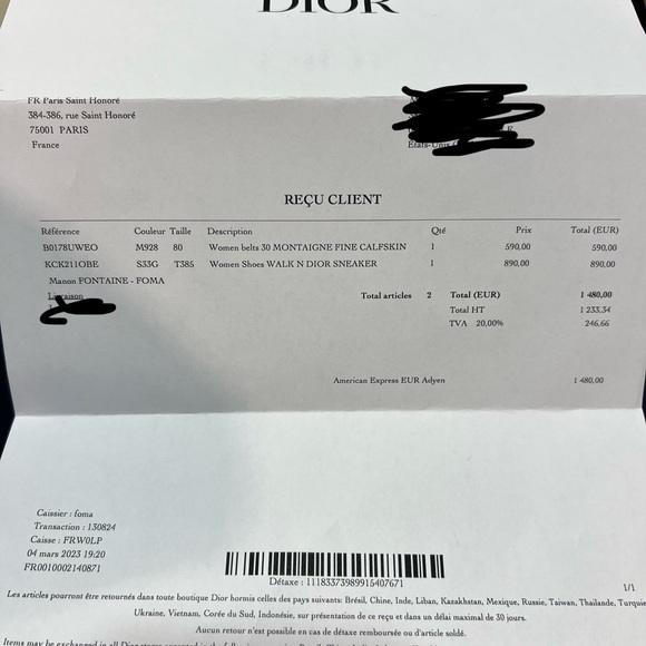 Christian Dior Paris Walk ‘N’ Dior sneaker colors grey and white - Picture 6 of 6